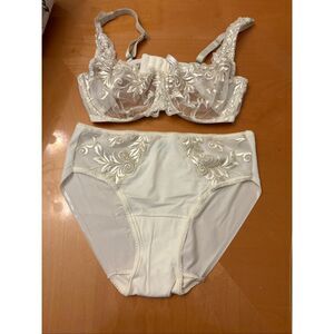 Soma Sensuous Lace Unlined Bra (34C) and Panty (M) Set, NWOT